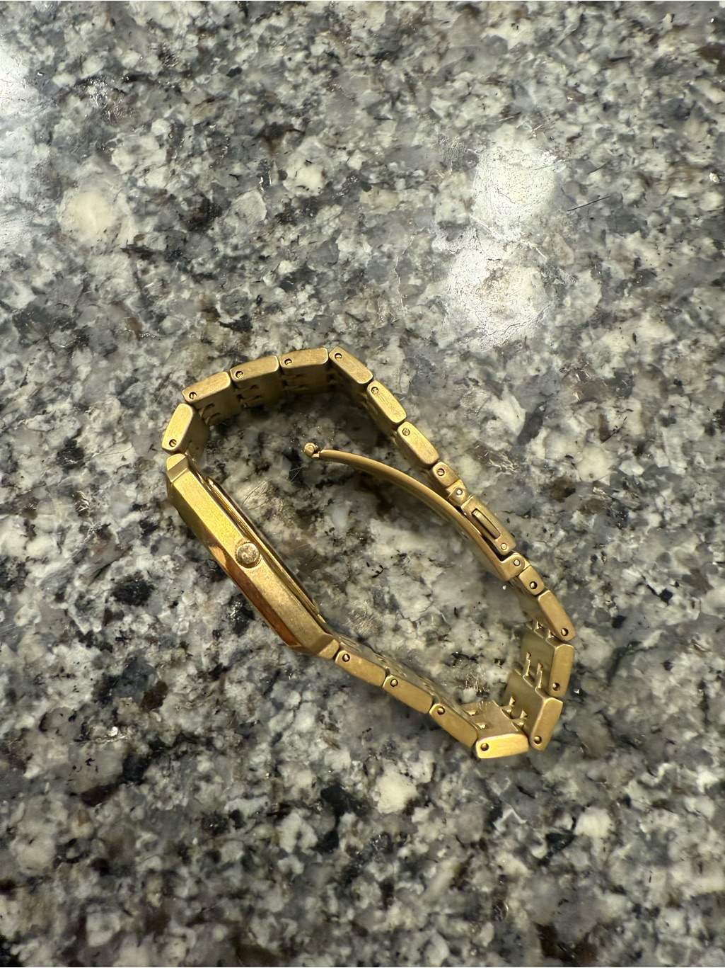 Gold Rectangular Womens Bracelet Watch — image 4 of 4